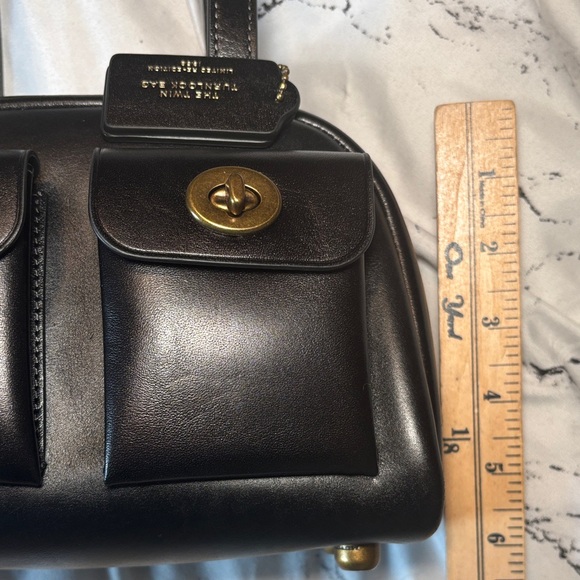 Coach Black Turn lock Bag 20 with Gold Accents - Picture 9 of 14